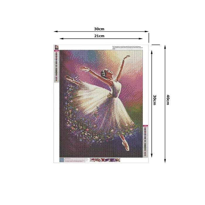 Gyémántfestő készlet, balerina