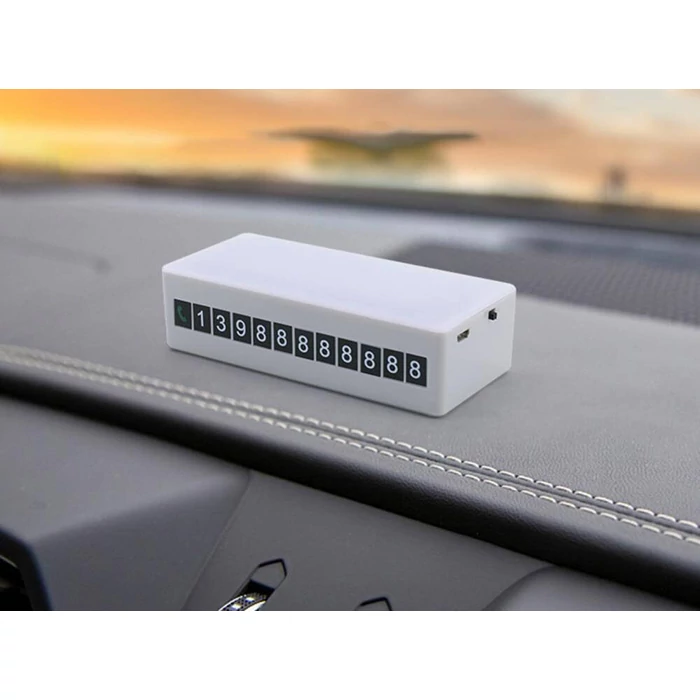 Telefonszámtartó ideiglenes parkoláshoz