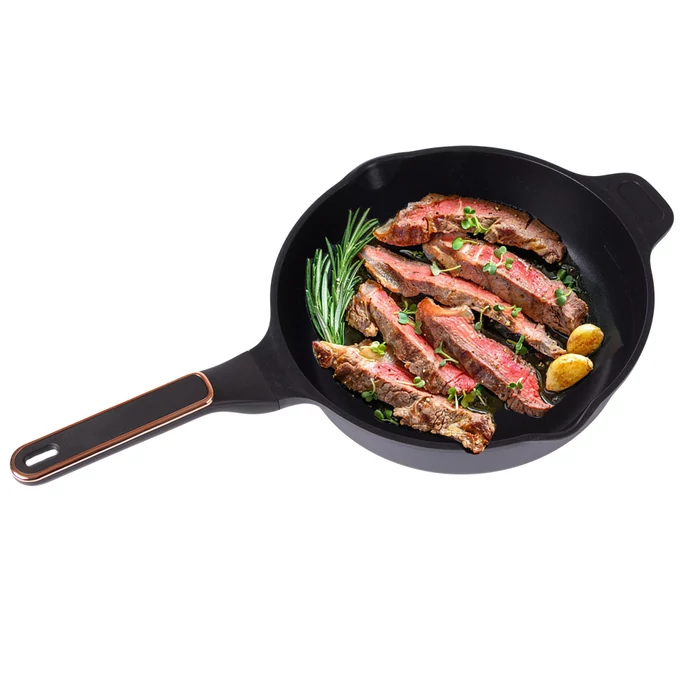 Serpenyő, tapadásmentes, indukciós, fedővel, 4L
