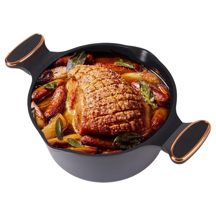 Mély fazék, tapadásmentes, indukciós, fedővel, 5L