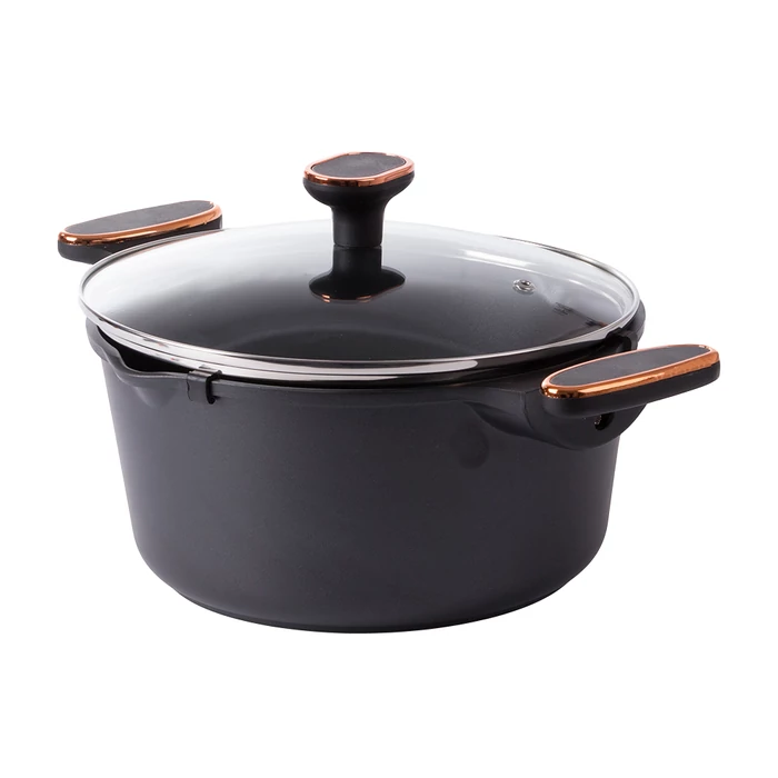 Mély fazék, tapadásmentes, indukciós, fedővel, 5L