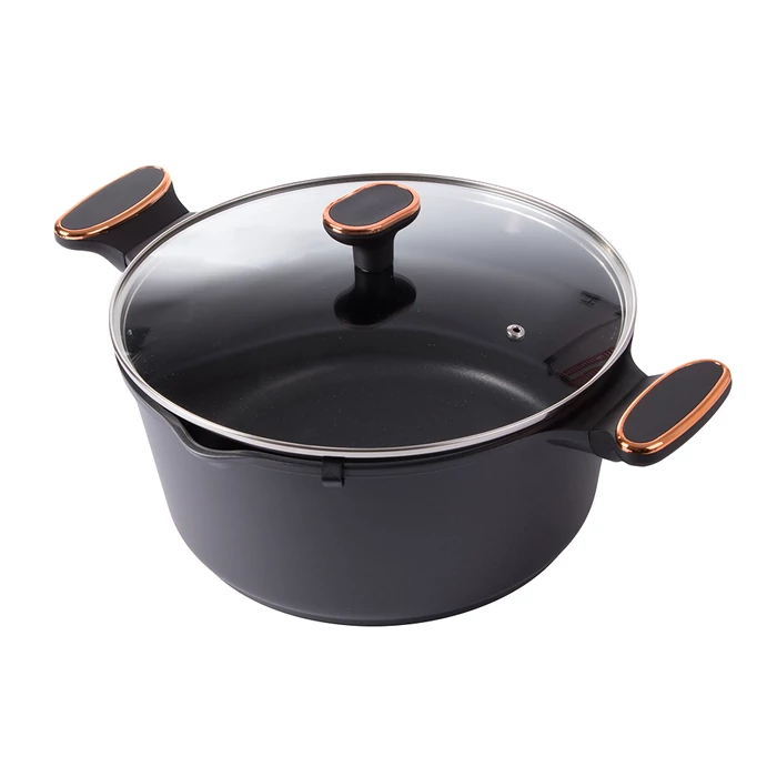 Mély fazék, tapadásmentes, indukciós, fedővel, 7L