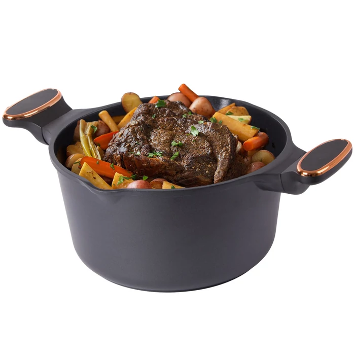 Mély fazék, tapadásmentes, indukciós, fedővel, 7L