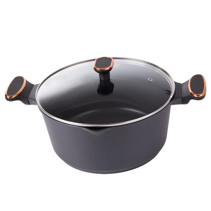 Mély fazék, tapadásmentes, indukciós, fedővel, 7L