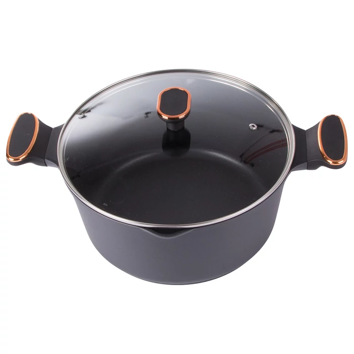 Mély fazék, tapadásmentes, indukciós, fedővel, 7L
