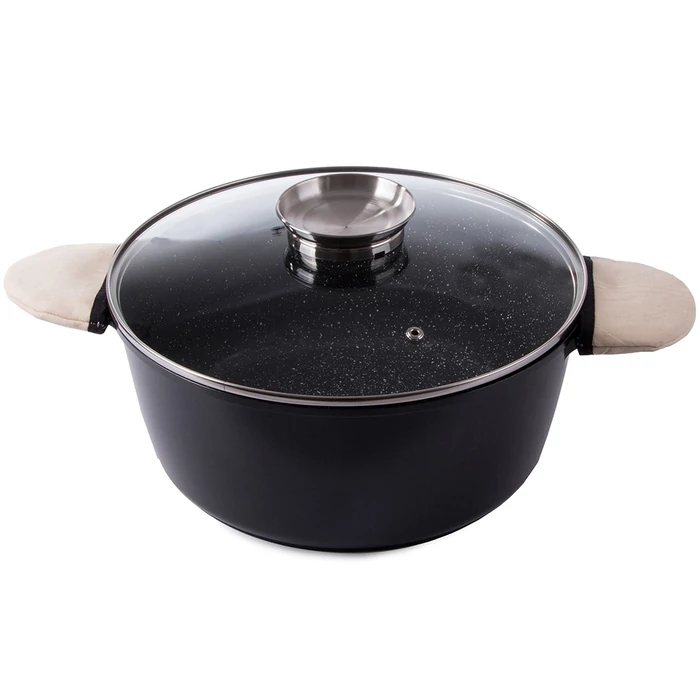 Edény, tapadásmentes, indukciós, aromatizáló fedővel, 8L