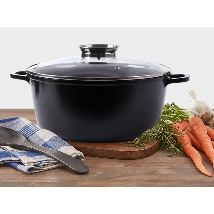 Edény, tapadásmentes, indukciós, aromatizáló fedővel, 8L