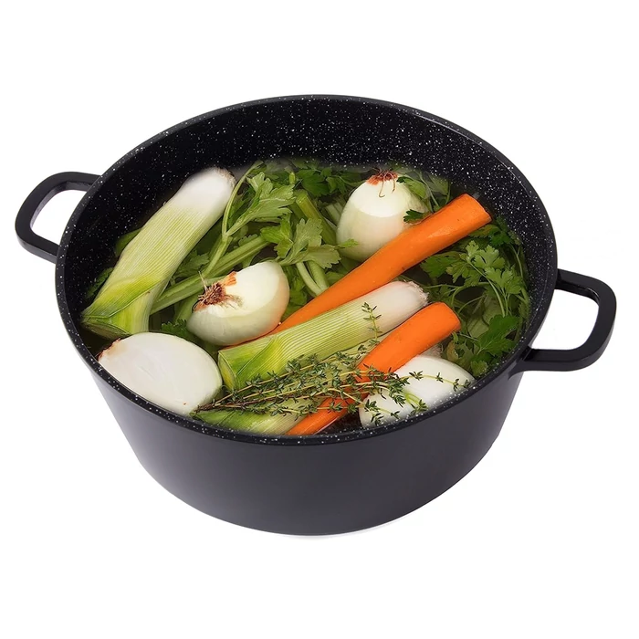 Edény, tapadásmentes, indukciós, aromatizáló fedővel, 8L