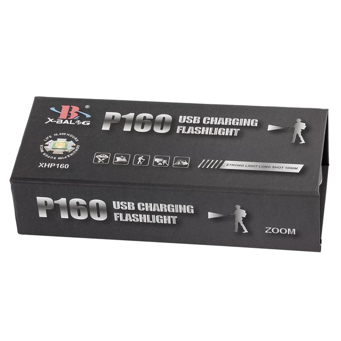 Bailong LED XHP160 zseblámpa