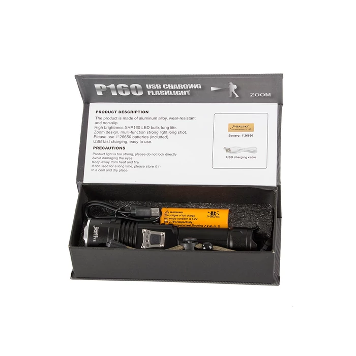 Bailong LED XHP160 zseblámpa