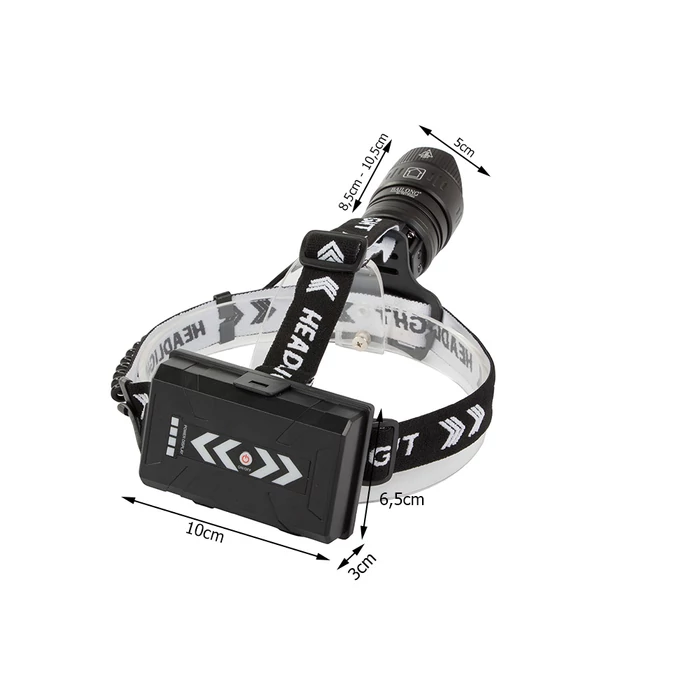 Bailong LED XHP360 fejlámpa