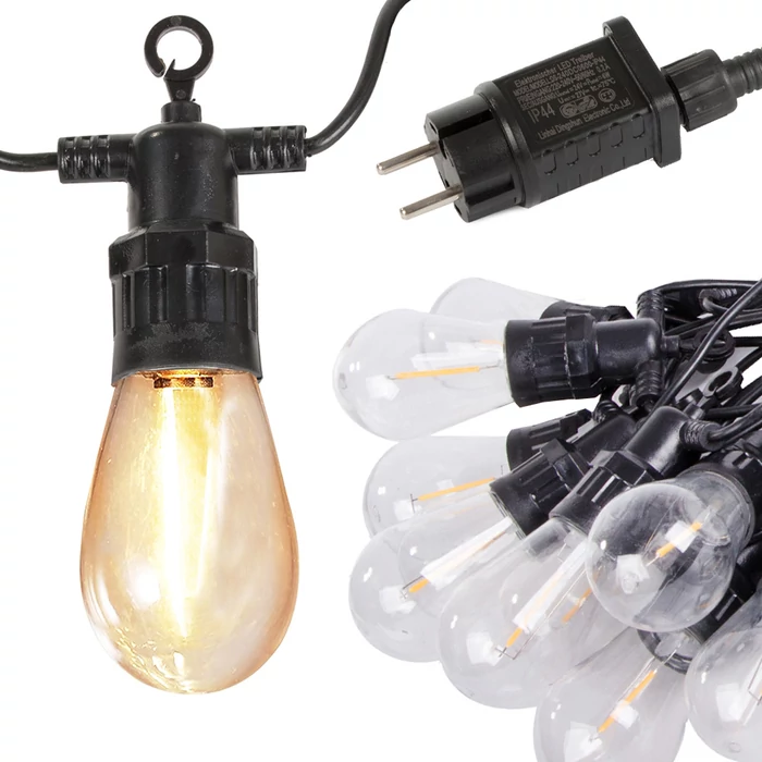 Kerti fényfüzér, 10 db LED