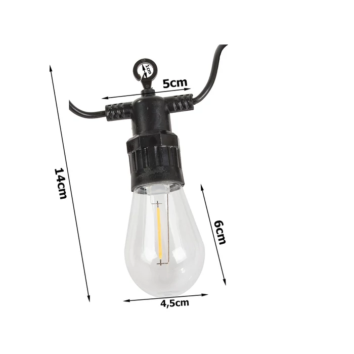 Kerti fényfüzér, 15 db LED