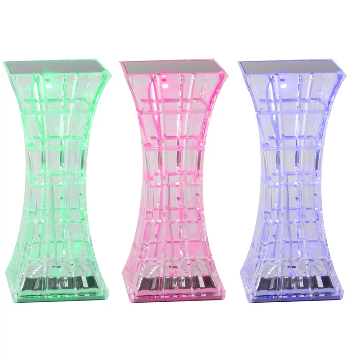 Kristály asztali lámpa LED RGB, távirányítóval