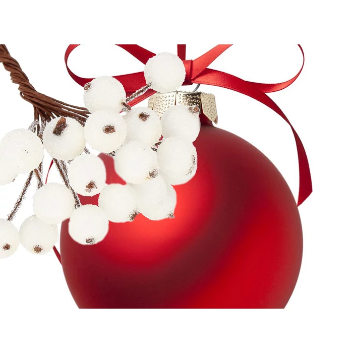 Karácsonyi dekoráció, fehér galagonya, 5 db