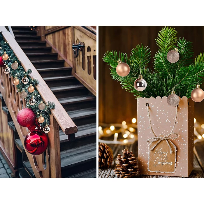 Karácsonyi gömb szett, 30 db, arany