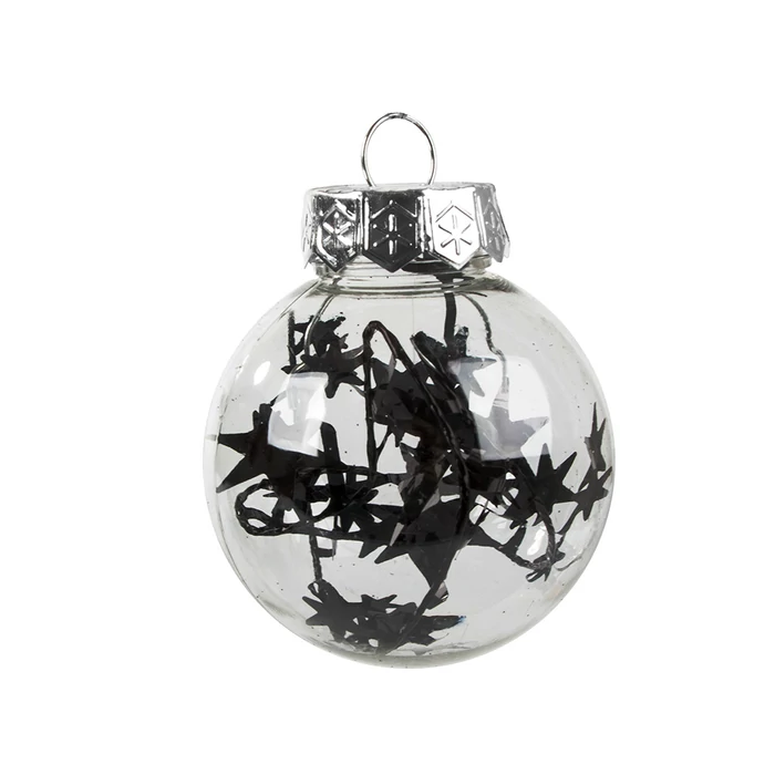 Karácsonyi gömb szett, 24 db, fekete