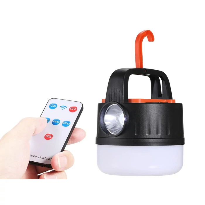 Kempinglámpa LED, távirányítóval