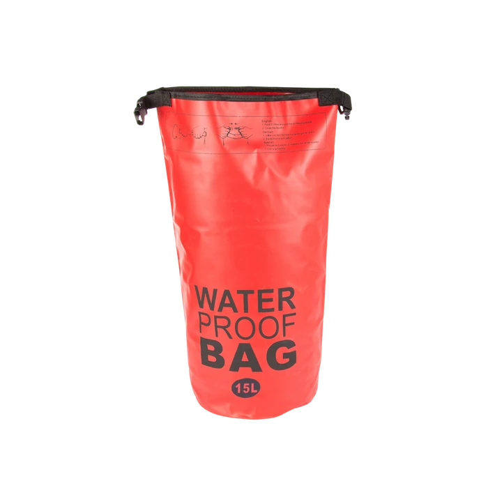 Vízálló táska 15L, piros