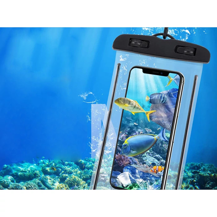 Vízálló telefontok, fekete