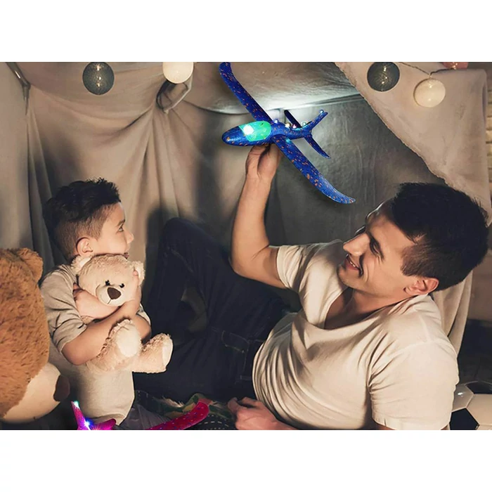 Repülőgép, 47 cm, LED lámpával