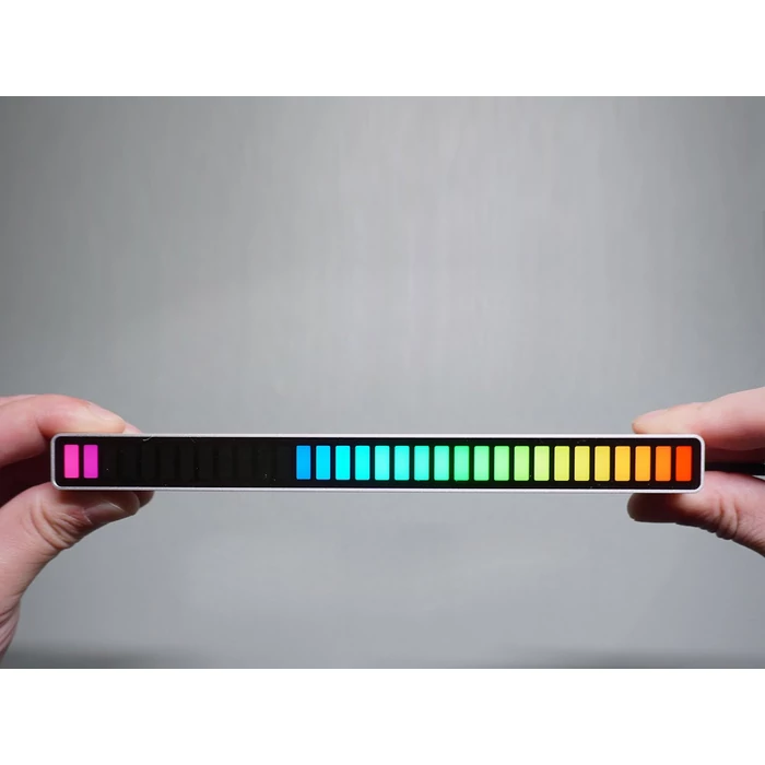 LED neon csík, hangra reagál, 18 cm