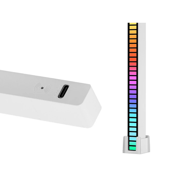LED neon csík, hangra reagál, 18 cm