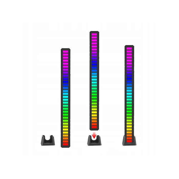 LED neon csík, hangra reagál, 18 cm