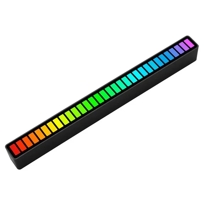 LED neon csík, hangra reagál, 18 cm