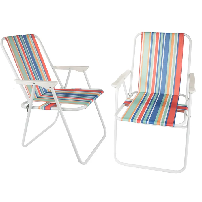 Összecsukható kemping szék, csíkos