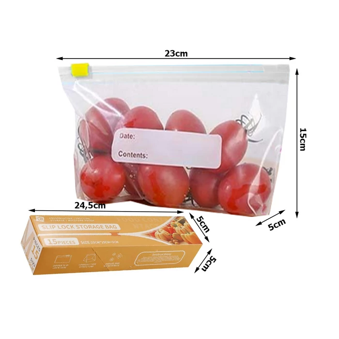 Csúszózáras tasak (ZIP) 1200ml 15db