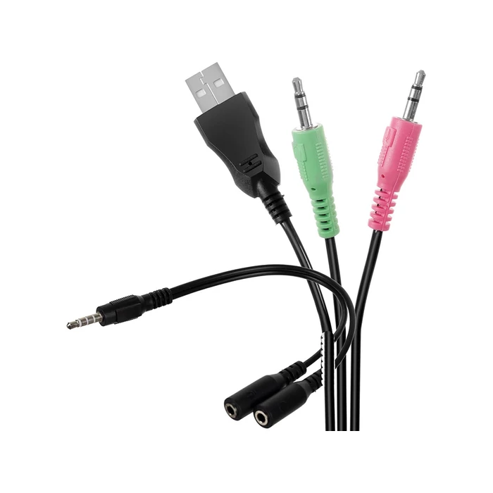 Vezetékes gamer fejhallgató, LED RGB 5.1-es mikrofonnal