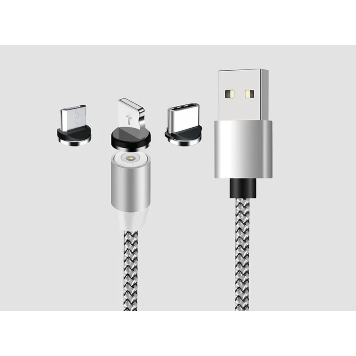 Mágneses töltőkábel 3az1-ben, 1m