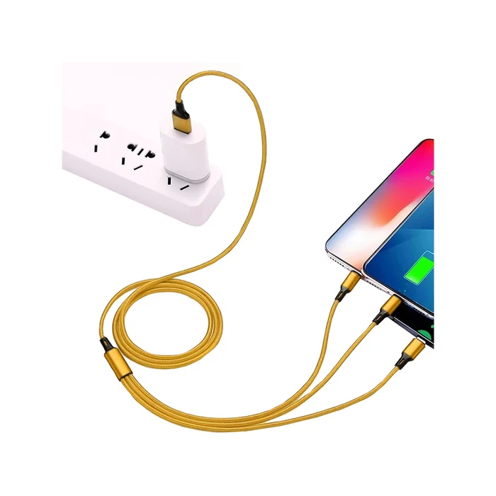 3az1-ben USB kábel, 1,2m arany