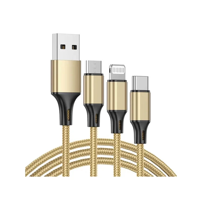 3az1-ben USB kábel, 1,2m arany