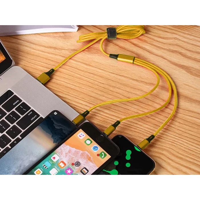 3az1-ben USB kábel, 1,2m arany