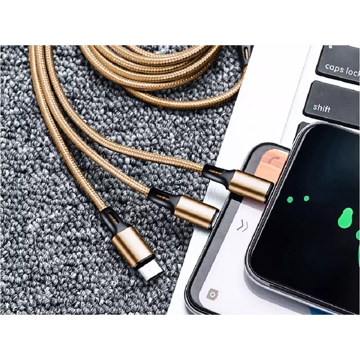 3az1-ben USB kábel, 1,2m arany