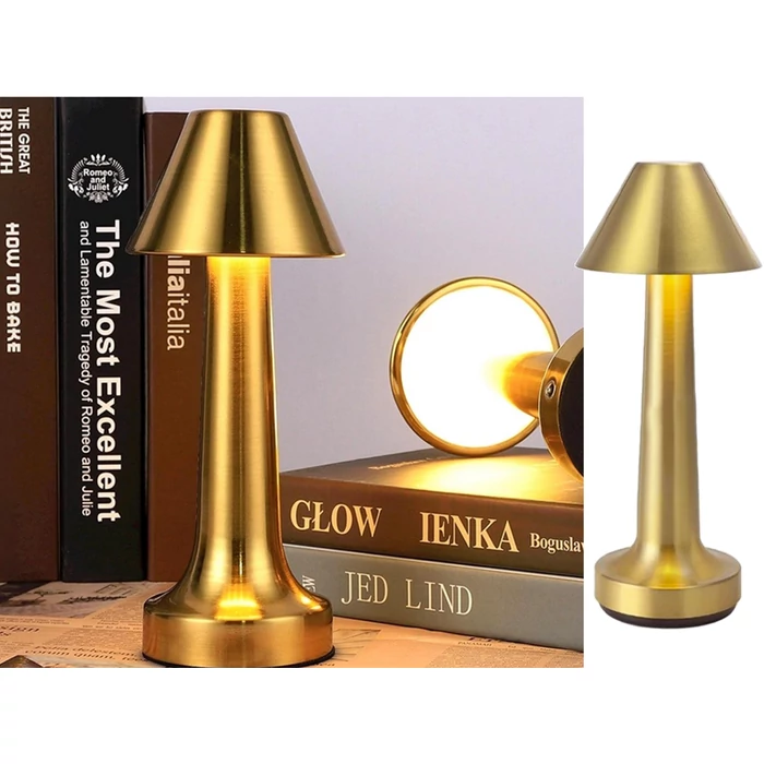 Vezeték nélküli asztali lámpa, arany