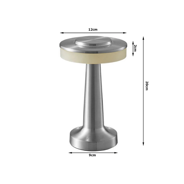 Vezeték nélküli asztali lámpa, ezüst