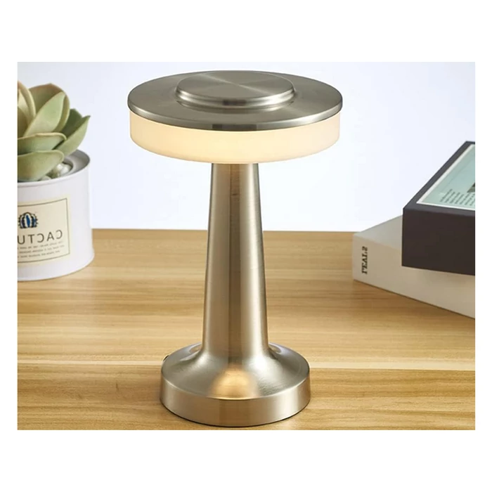 Vezeték nélküli asztali lámpa, ezüst