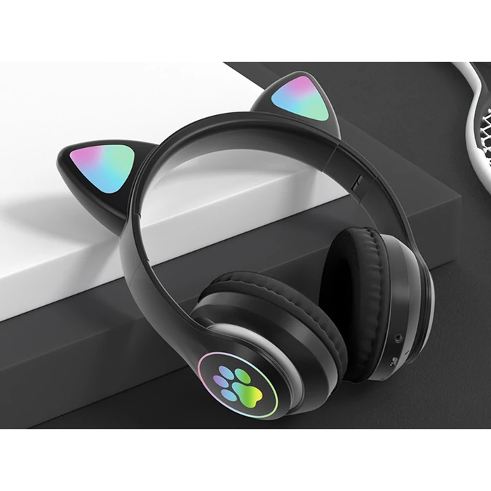 Vezeték nélküli Bluetooth fejhallgató cicafülekkel