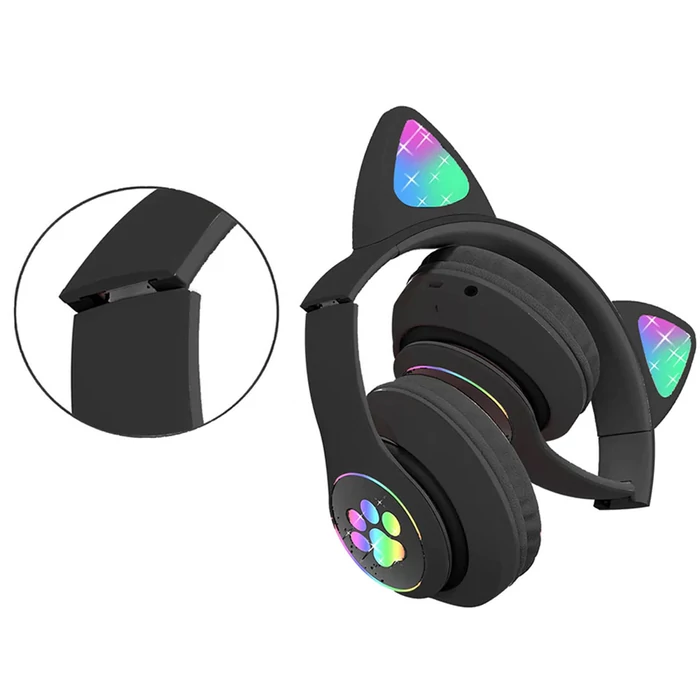 Vezeték nélküli Bluetooth fejhallgató cicafülekkel