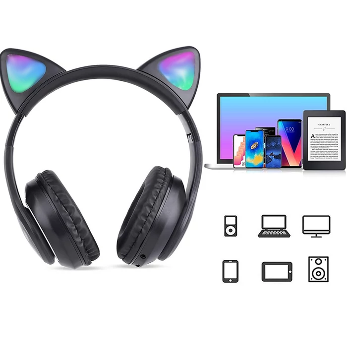 Vezeték nélküli Bluetooth fejhallgató cicafülekkel