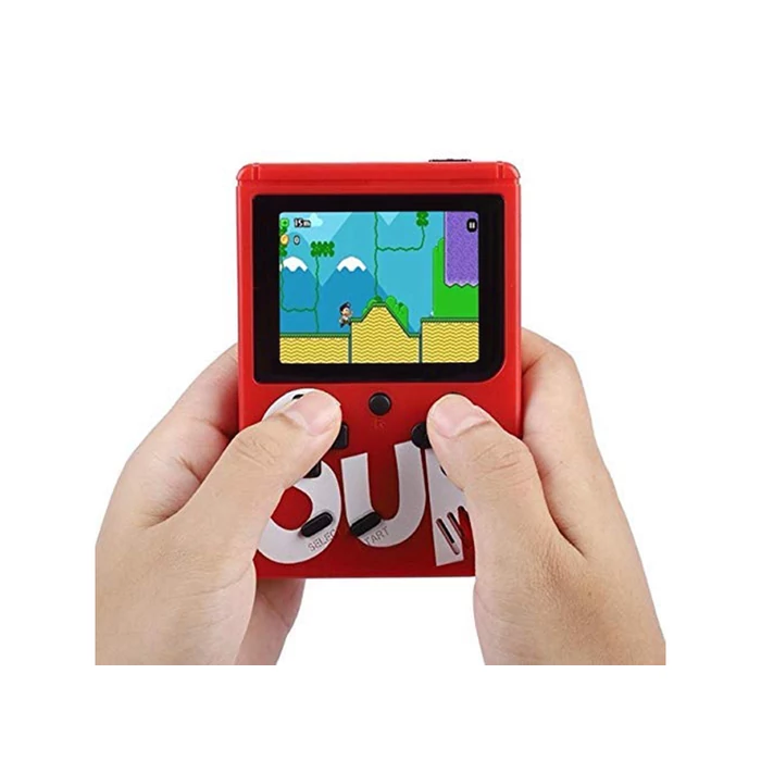 Mini retro játékkonzol, 400 játék, piros