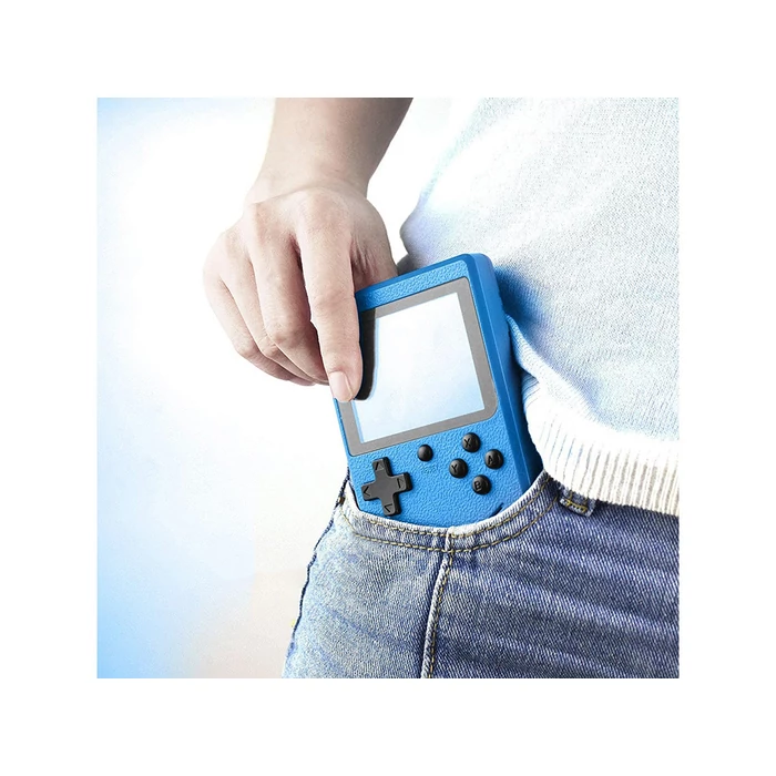 Mini retro játékkonzol, 400 játék, piros