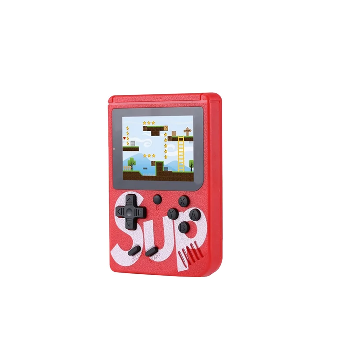 Mini retro játékkonzol, 400 játék, piros