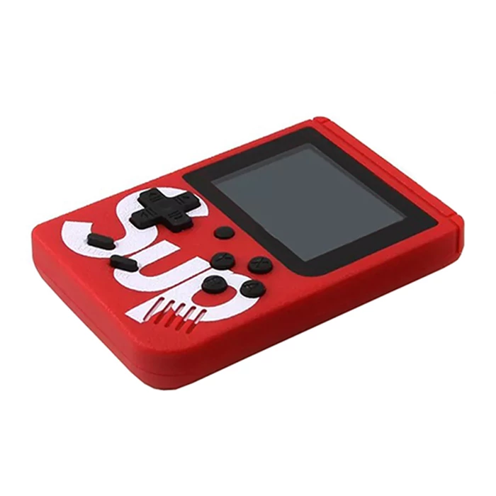 Mini retro játékkonzol, 400 játék, piros