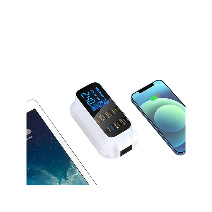 Gyors telefontöltő 6x USB, 1x Type A, 1x Type C