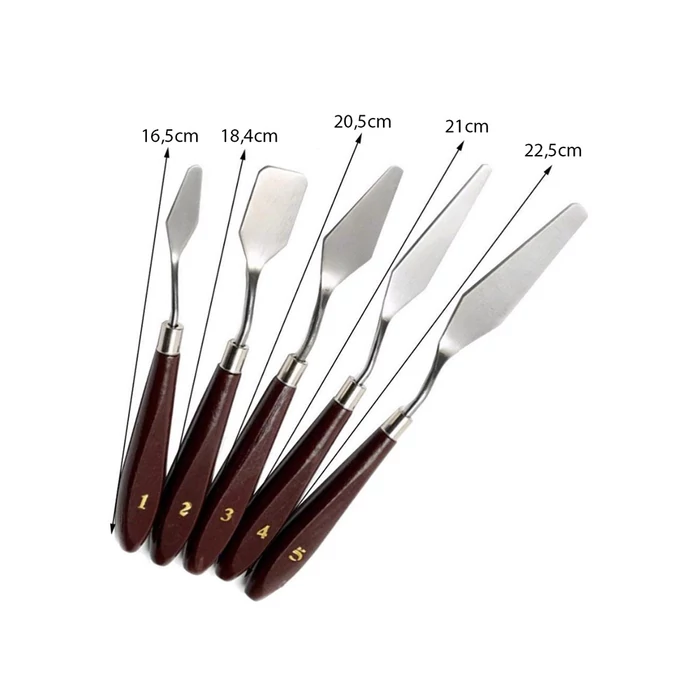Festő lapát (spatula) 5 db