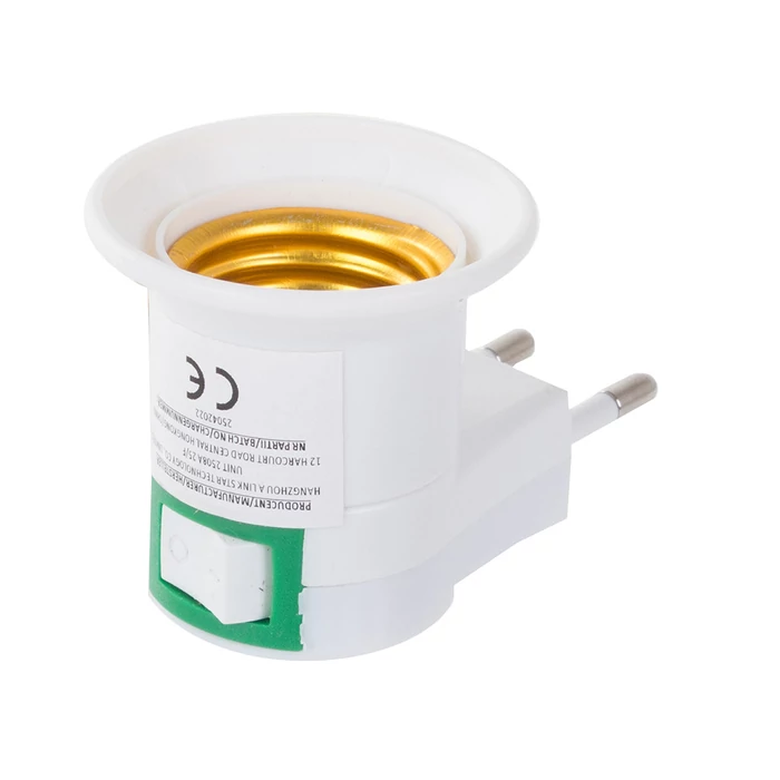 Izzó adapter, kapcsoló 230v e27